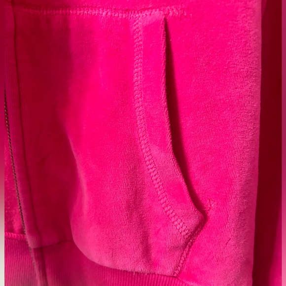 SOLD! Victoria's Secret PINK Bling Sequin LOVE PINK Logo Velour Full Zip Hoodie - Picture 8 of 16